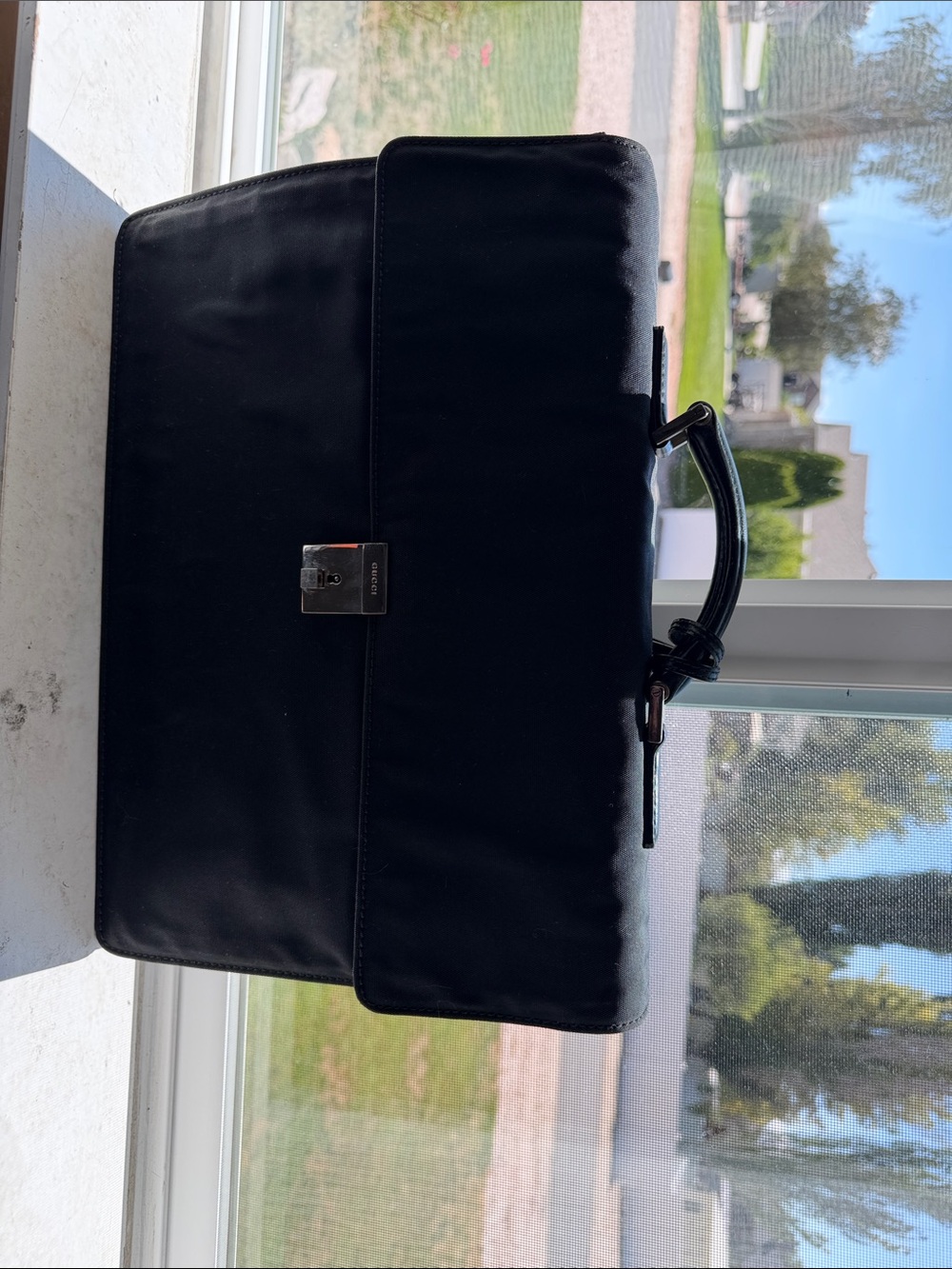 Authentic Gucci Briefcase with Secure Lock (callouts in pictures)